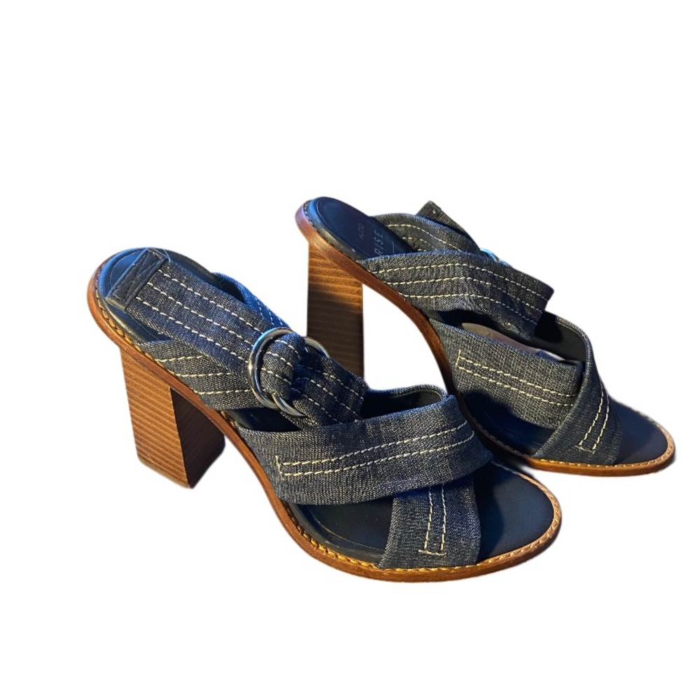 MISHA NONOO X ALDO RISE, Elora Mule in ‘Denim
 (Size 7.5) Good Condition.